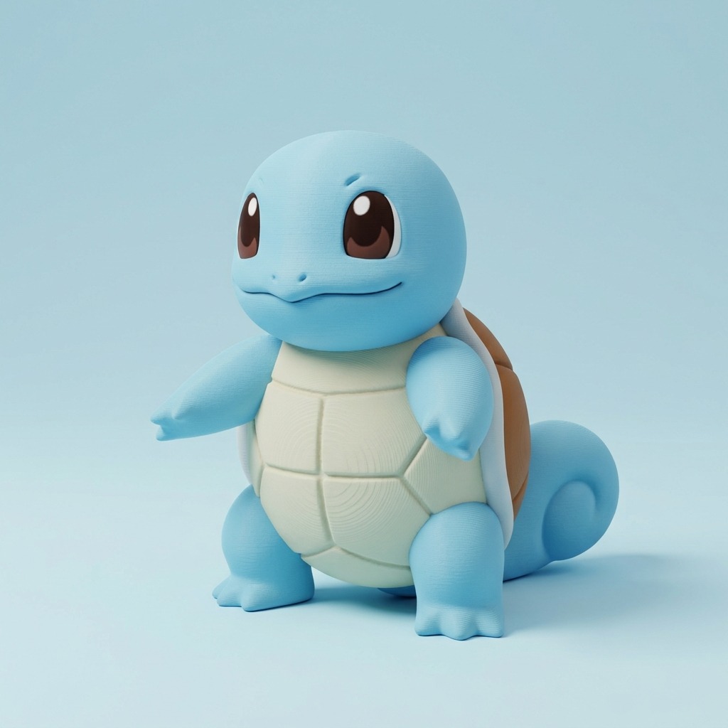 Squirtle, figura de impresión 3D